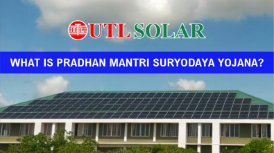 A home with rooftop solar panel. Pradhanmantri Narendra modi announce suryodaya yojna in India.