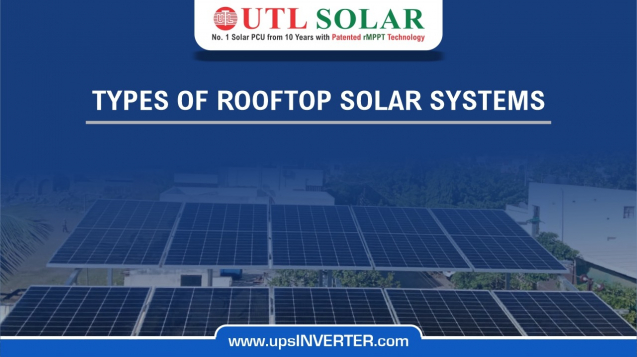 a group of solar panels describing types of rooftop solar panel systems